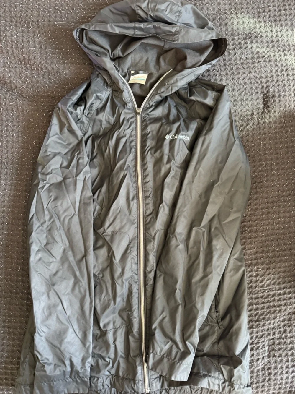 Columbia Black Zip-Up Hooded Shell Jacket - Picture 1 of 4